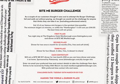 Bite Me Burger Challenge