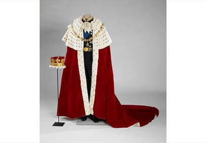 The Coronation Robe and Coronet worn by HRH The Prince Philip, Duke of Edinburgh during Her Majesty The Queen’s Coronation on 2 June 1953