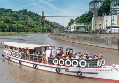 Tower Belle boat on Avon Gorge cruise in Bristol