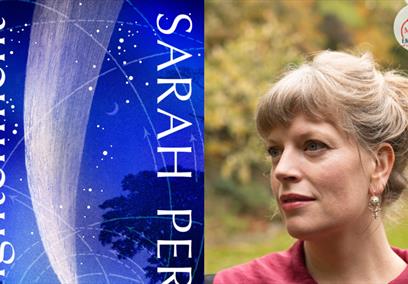 Author Sarah Perry with her book Enlightenment