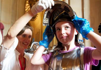 Children dressing up as knights