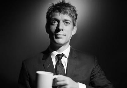 A black and white picture of Jon Udry