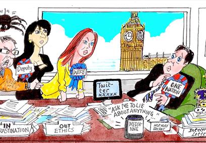 Cartoon drawing of Prime Minister