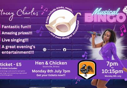 Musical Bingo with Stacey Charles at the Hen & Chicken
