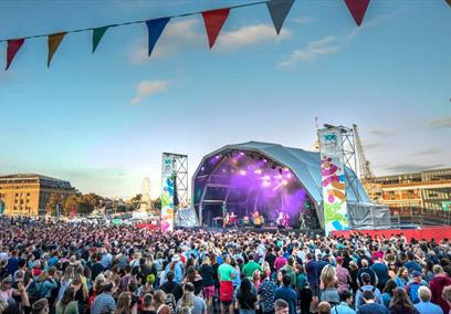 Music stage at Bristol Harbour Festival