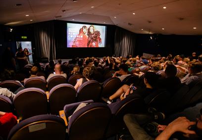 People sat in a cinema