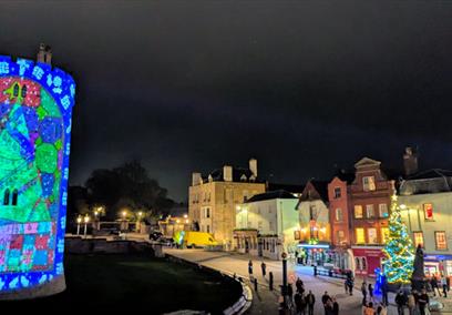 Windsor Castle Salibury Tower Christmas Illuminations