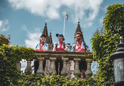 Admiring the view during a tour