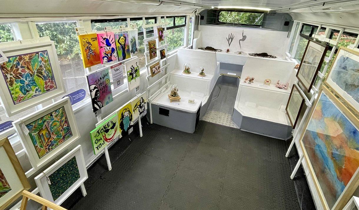 Art gallery within a renovated bus