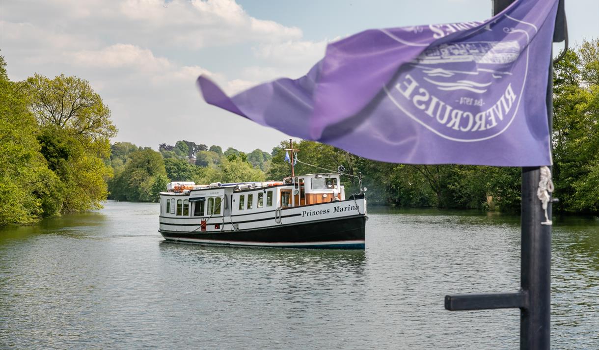 View of Princess Marina cruising on the River Thames