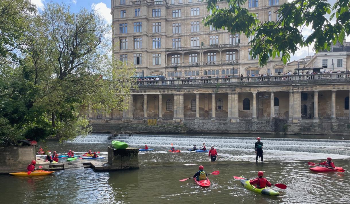 Starting to paddle
