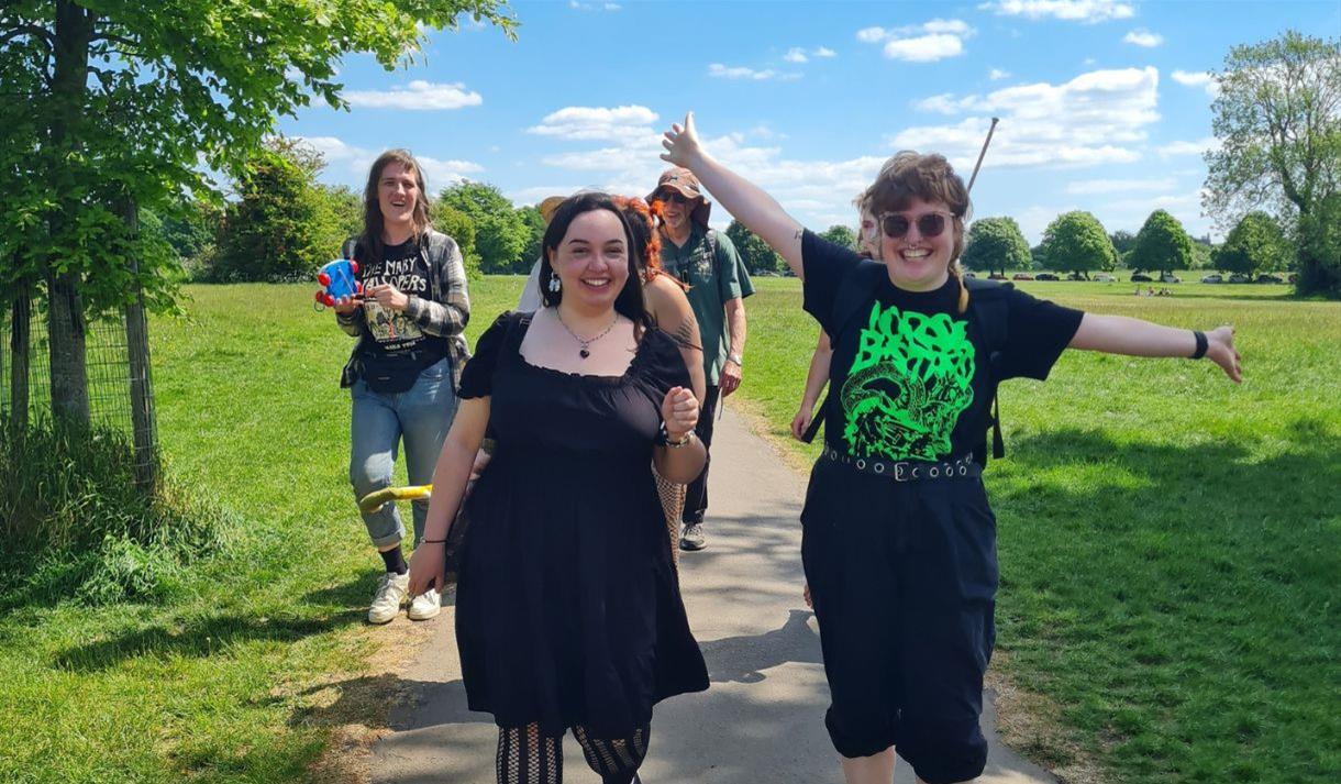 Participants enjoying a sunny Bristol walk fest