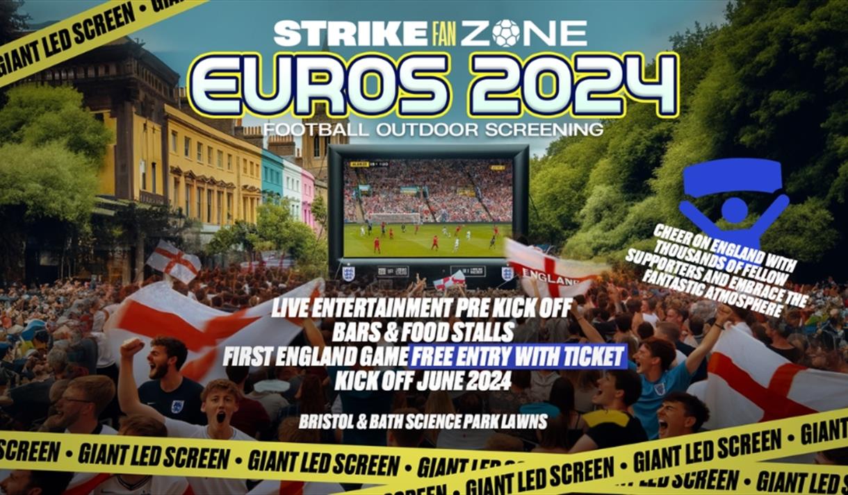 Euros 2024 England vs Denmark on The Big Screen at Bristol & Bath Science Park