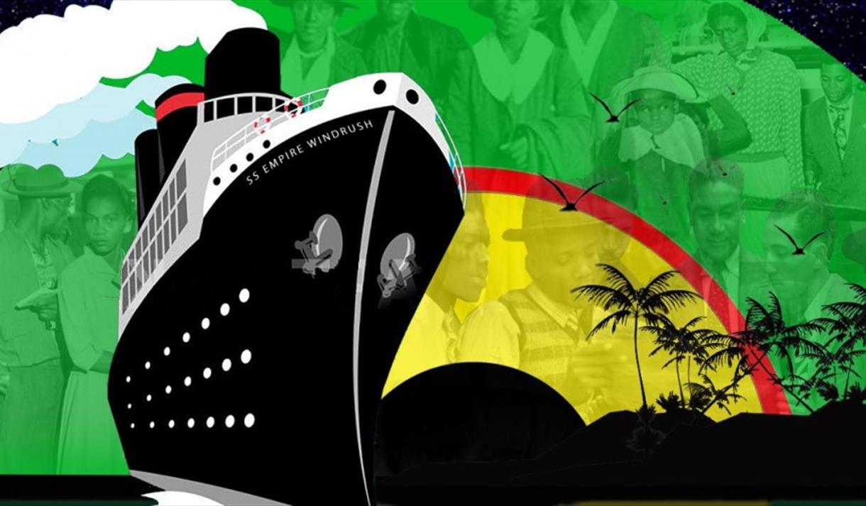 Illustration of the Windrush ship