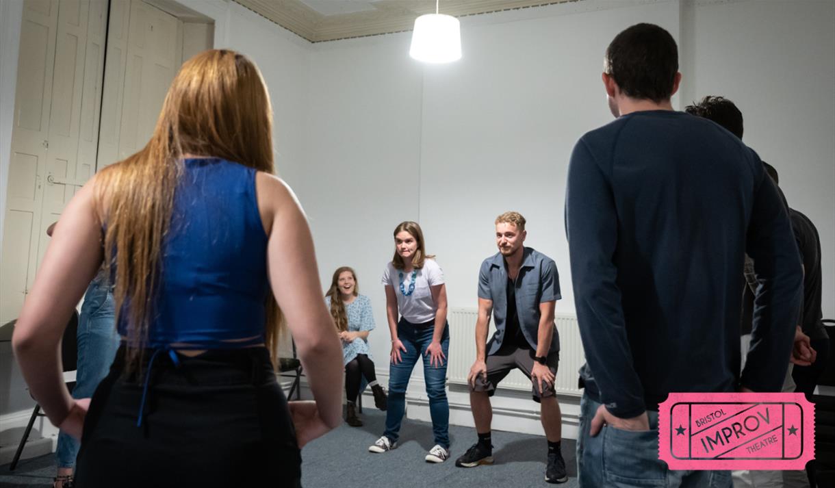 People engaging in improv at Bristol Improv Theatre