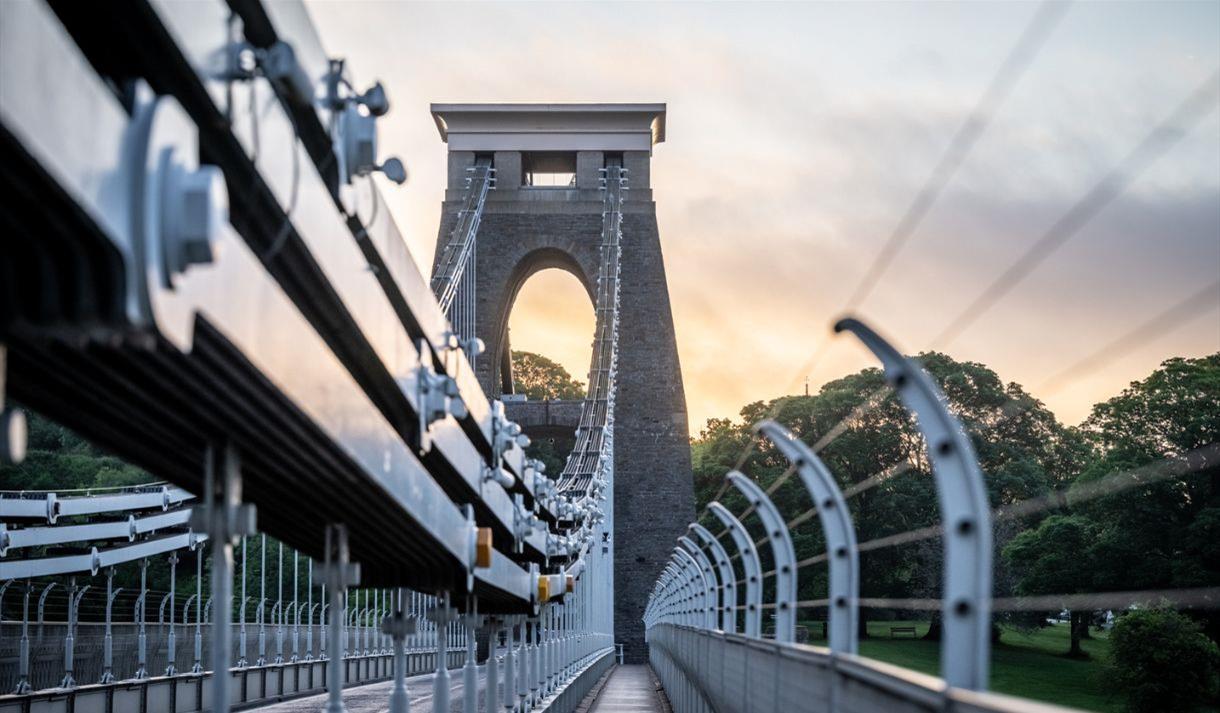 Clifton Suspension Bridge at dusk