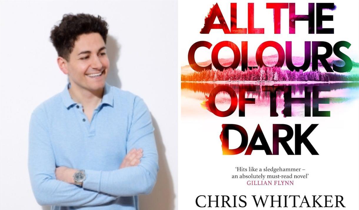 Author Chris Whitaker with his book, All the Colours of the Dark