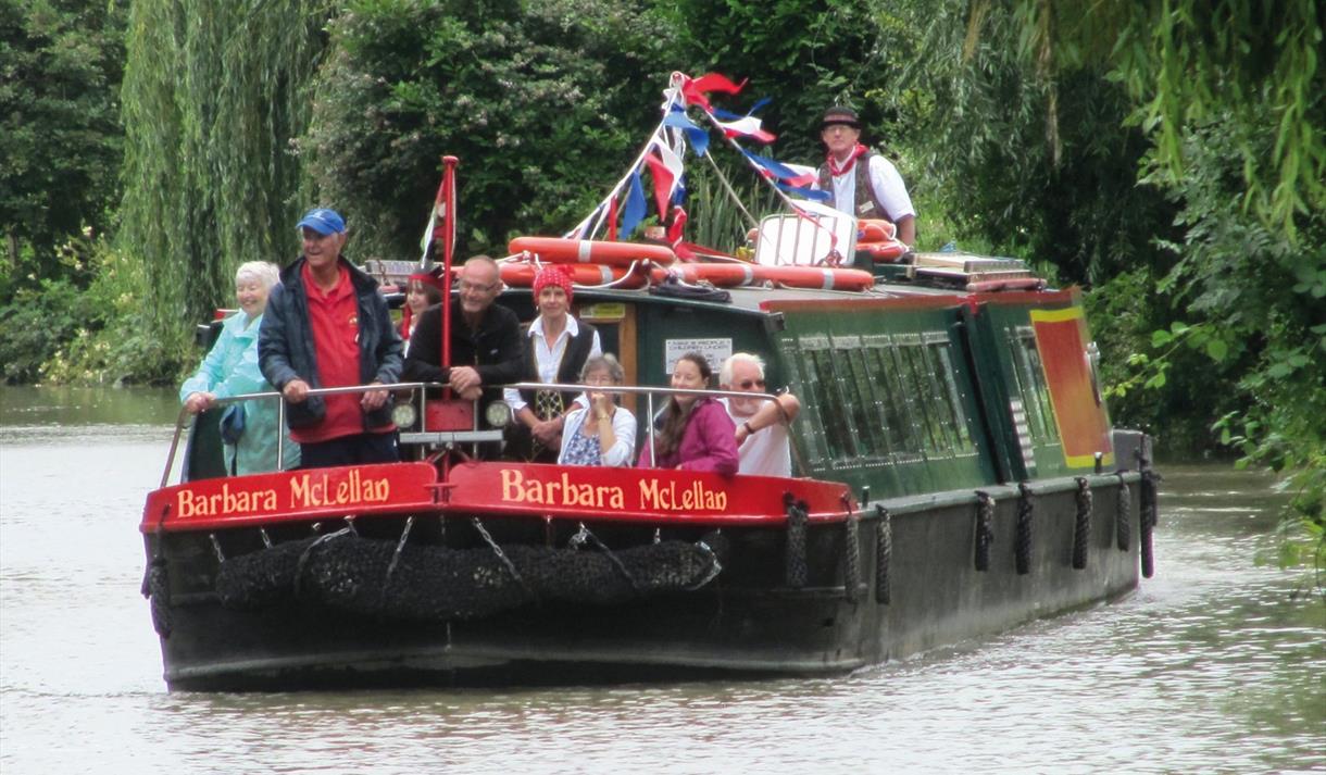 Canal boat on the Kennet and Avon canal