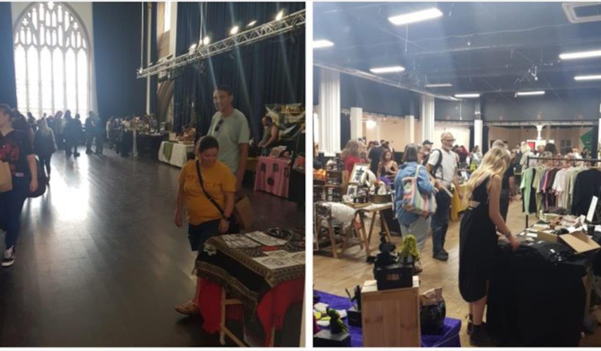 2 images of an alternative market