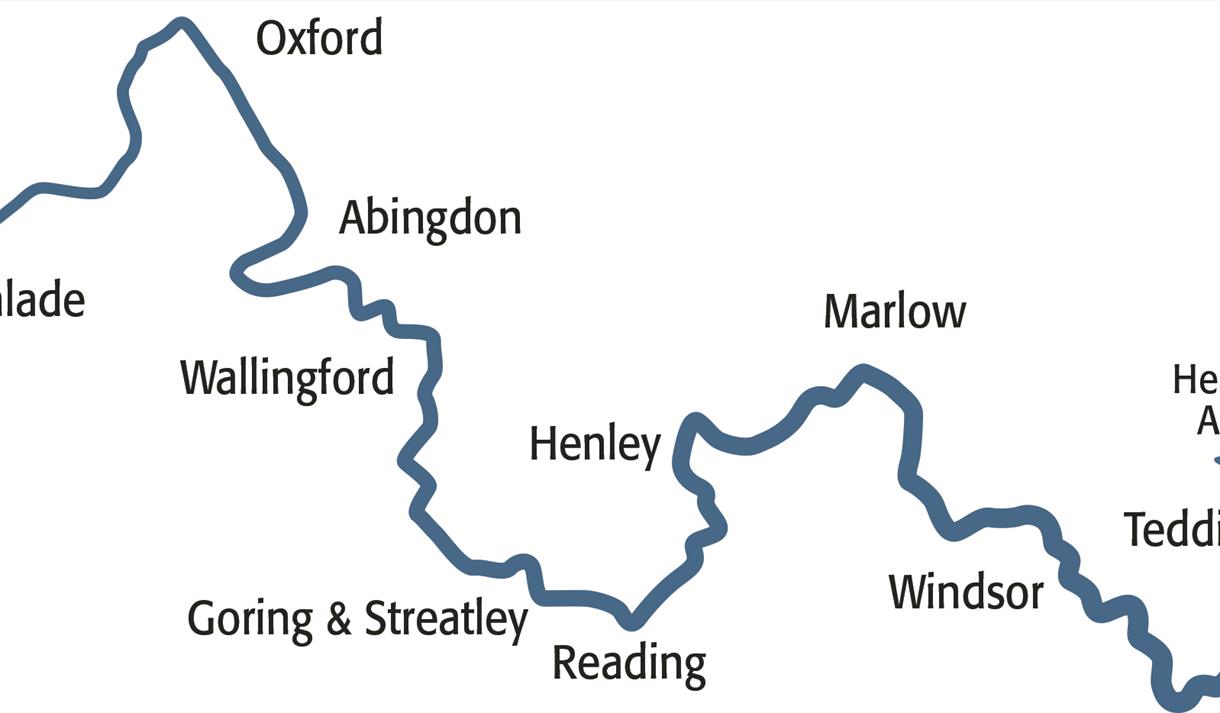 Map Of The Thames River In England River Thames - Great West Way