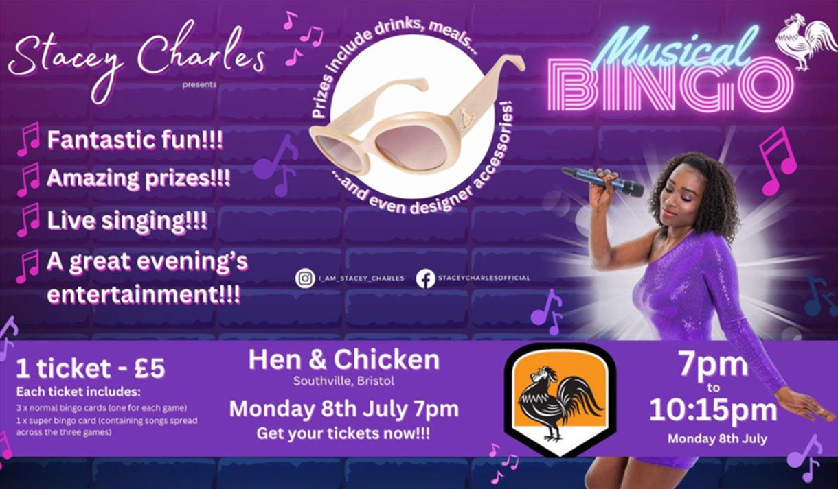 Musical Bingo with Stacey Charles at the Hen & Chicken