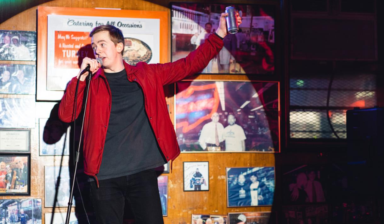 Chris Turner performing on stage