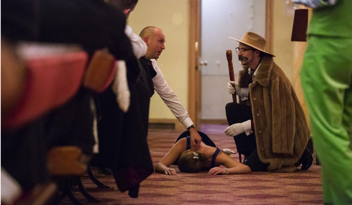 A murder mystery scene on board the SS Great Britian