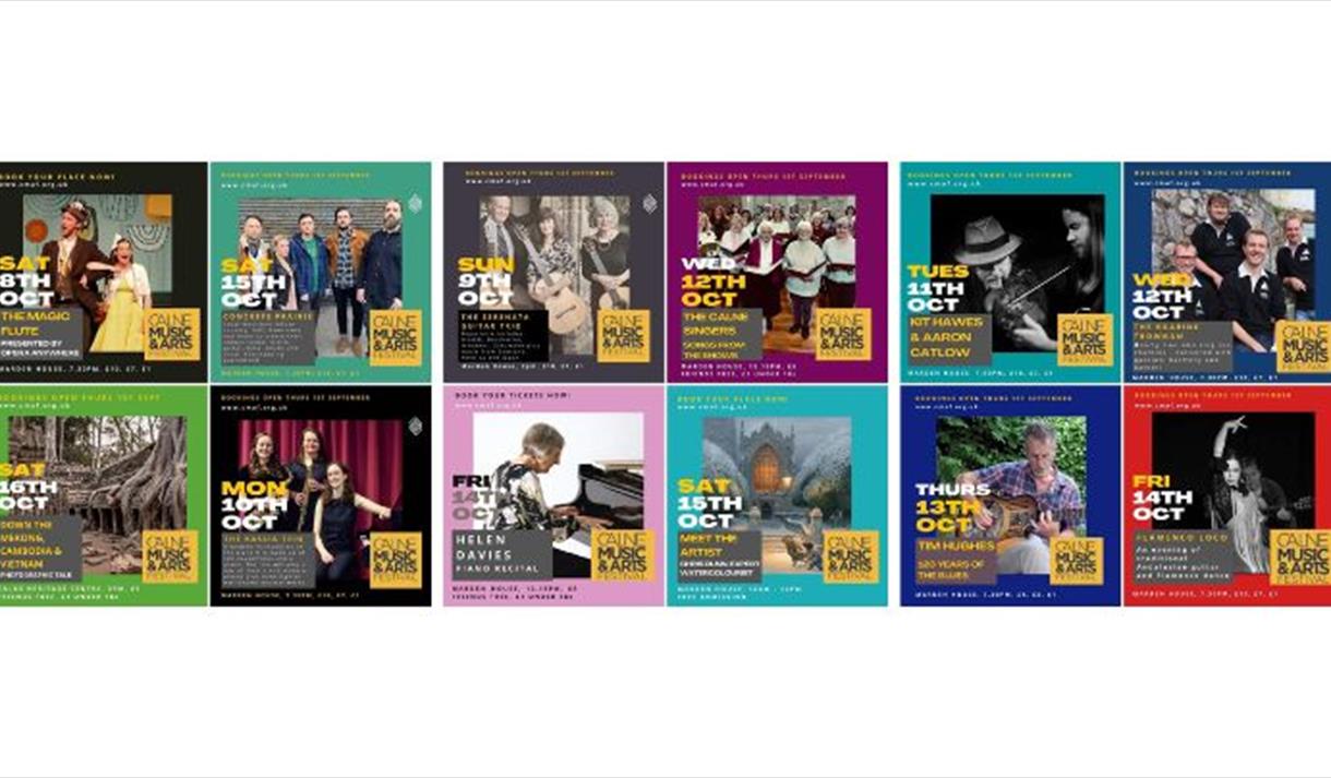 Calne Music and Arts Festival (CMAF) programme