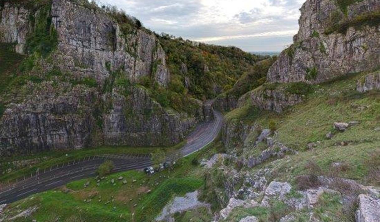 Cheddar Gorge North Somerset caves cliffs