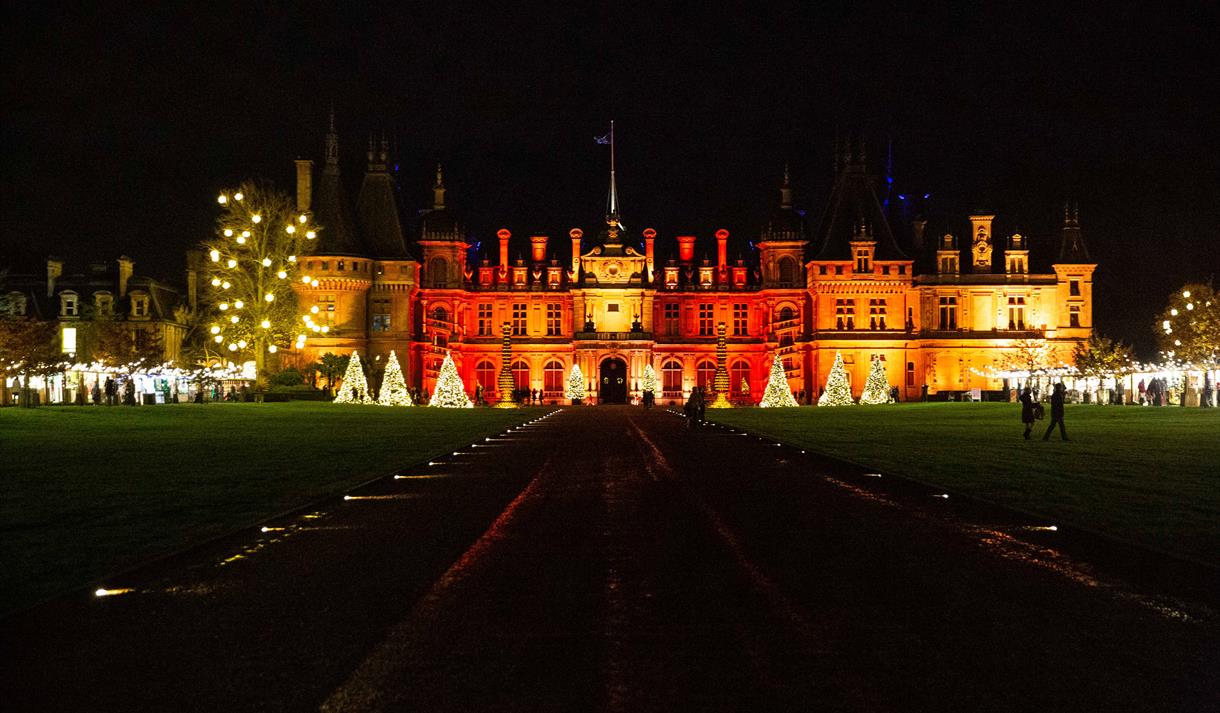 waddesdon illuminated for Christmas