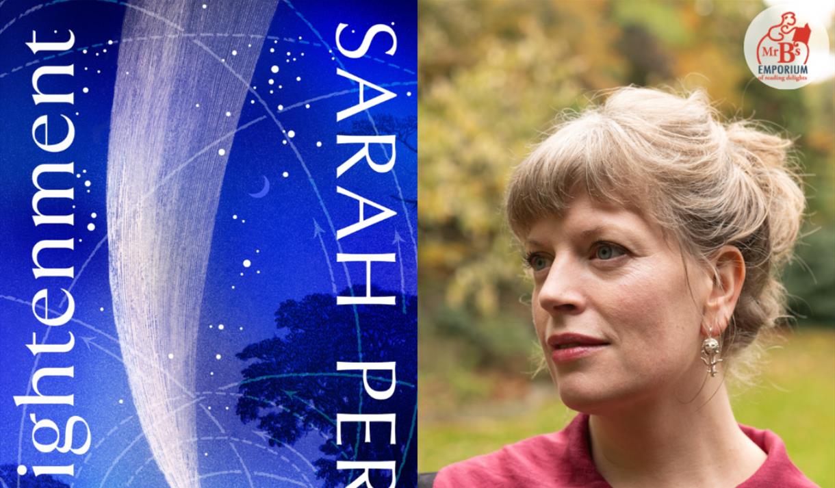 Author Sarah Perry with her book Enlightenment