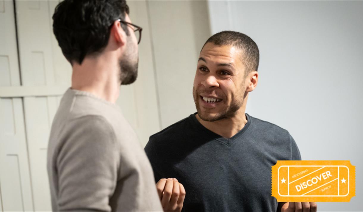 2 men engaging in improv