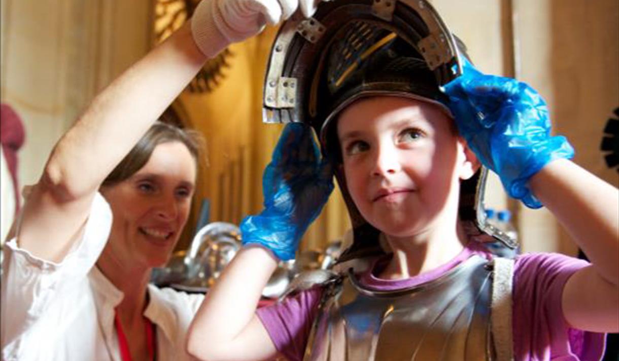 Children dressing up as knights