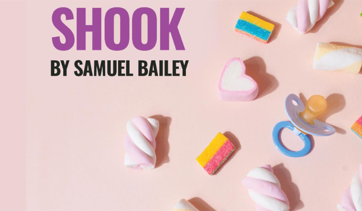 Retro sweets on a light pink background