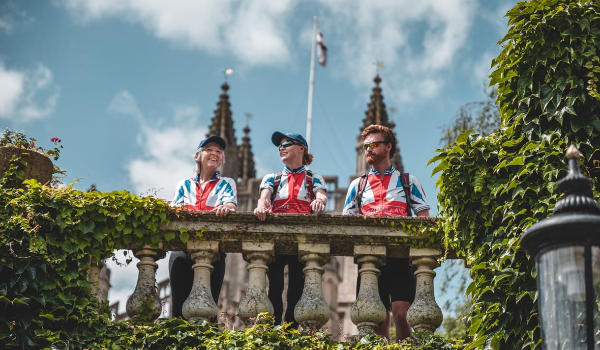 Admiring the view during a tour