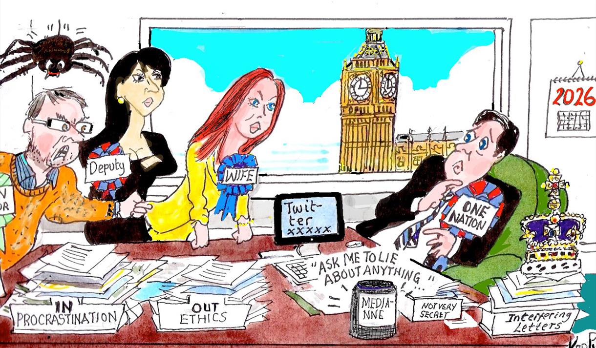 Cartoon drawing of Prime Minister