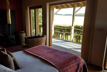 Double Bed looking out onto fields