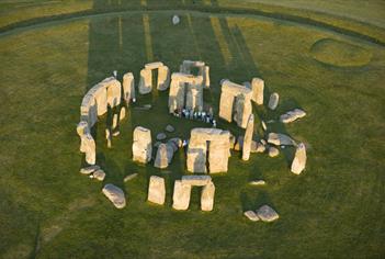 Stonehenge seen from above, © ENGLISH HERITAGE