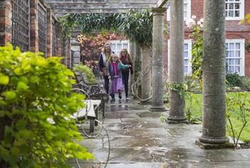 Visitors in rear garden