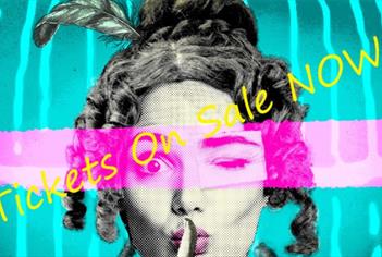 A poster featuring a woman holding a finger to her lips