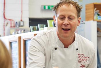 Peter Demonstrating at Vaughan's Cookery School