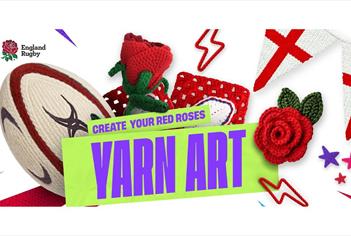 Join the Red Roses Yarn Art project to celebrate the Women’s Rugby World Cup which is coming to Bristol this summer!