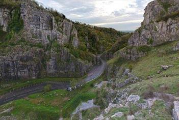 Cheddar Gorge North Somerset caves cliffs