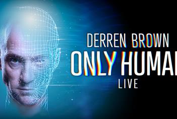 A publicity poster for Derren Brown's show Only Human at The Bristol Hippodrome