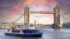 City Cruises boat in front of Tower Bridge, River Thames