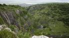 cheddar gorge road from cliff top view