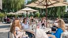 Cafe terrace at the River & Rowing Museum, Henley on Thames