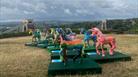 UnicornFest baby unicorns infront of Clifton Suspension Bridge