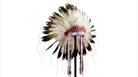 A First Nations feather headdress presented to Prince Philip by Jim Shot Both Sides, Head Chief of the Blood Reserve, during a Commonwealth Visit