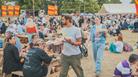 people enjoying food and drink at Feast On